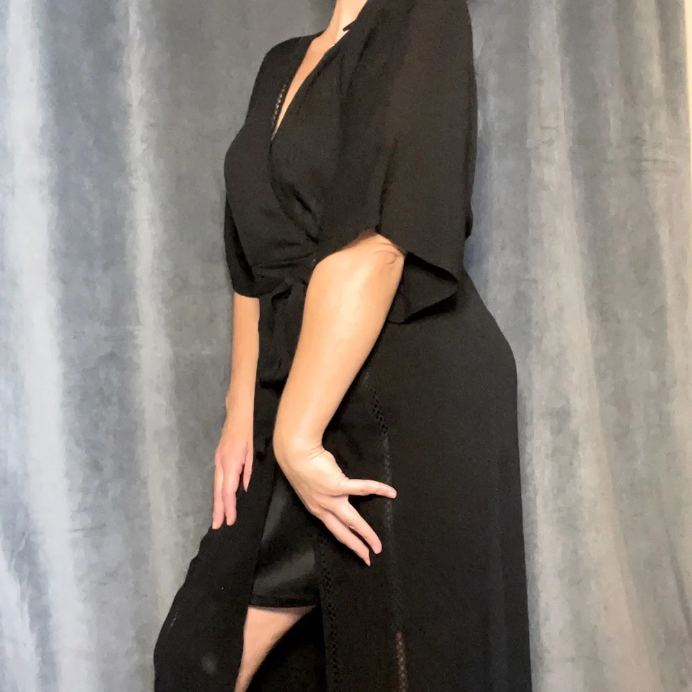 Favlux Semi Sheer Kimono Style Maxi Dress - Picture 1 of 4